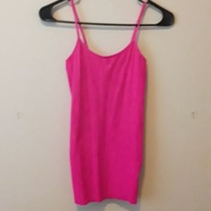 Neon pink girls tank top